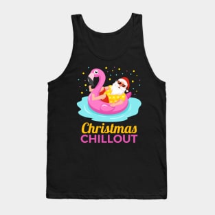 Christmas chillout Flamingo design graphic Tank Top